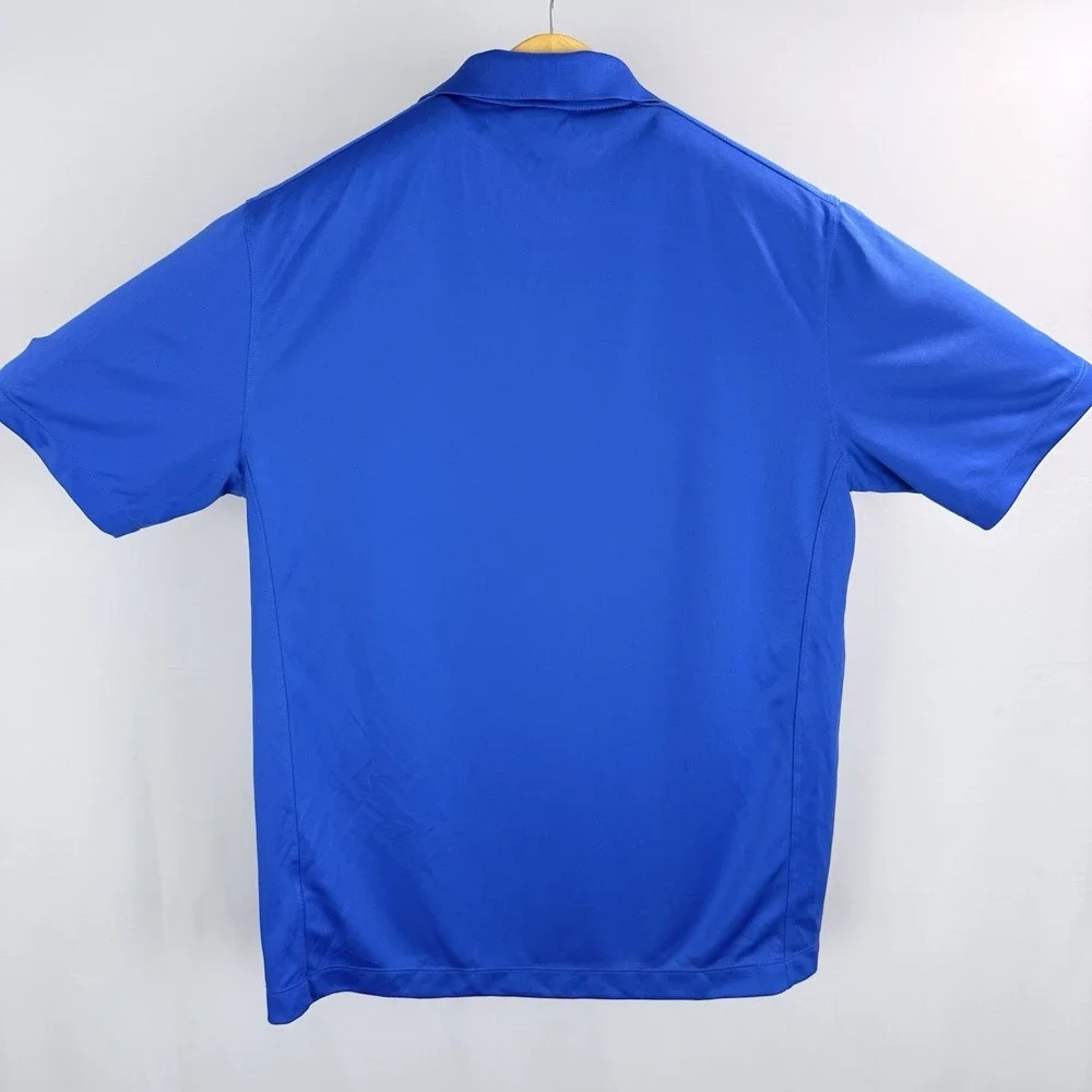 Nike Golf Polo Shirt Mens Large Blue Dri-Fit SS Performance Stretch Short Sleeve